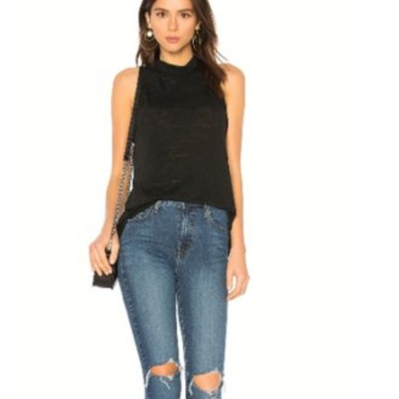 Free People Tops - Last One! Free People NWT S Brisbane Black Tank Racerback Perfect for Summer!